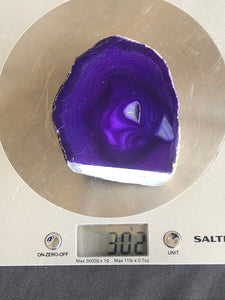 Purple Druze Agate Cut Base