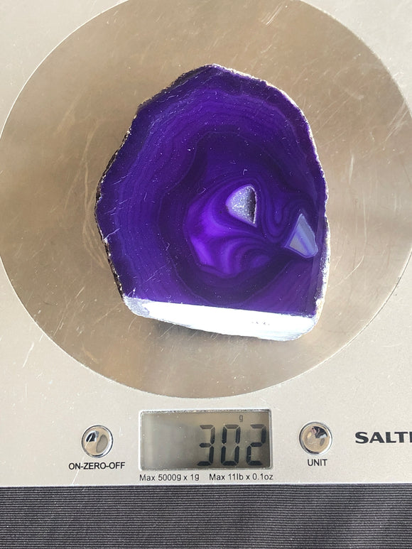 Purple Druze Agate Cut Base