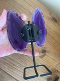 Purple Banded Agate Butterfly on Stand