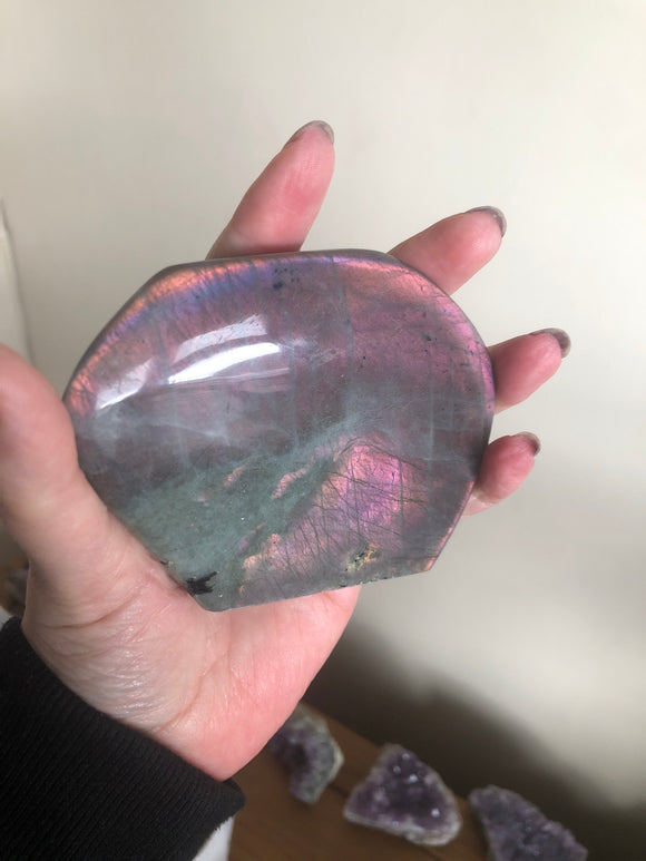 Free Standing Pink/Orange Labradorite