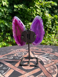 Purple Banded Agate Butterfly on Stand
