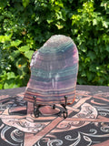 Fluorite Slice & Wrought Iron Adjustable Stand