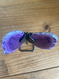 Purple Banded Agate Butterfly on Stand