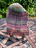 Fluorite Slice & Wrought Iron Adjustable Stand
