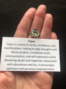 Lotus Flower Topaz Ring